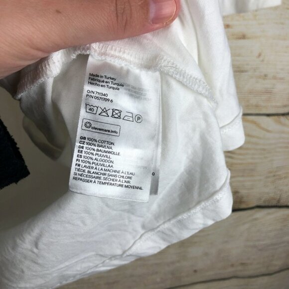 H&M white ruffle shirt size XL // 0651 - Picture 5 of 6